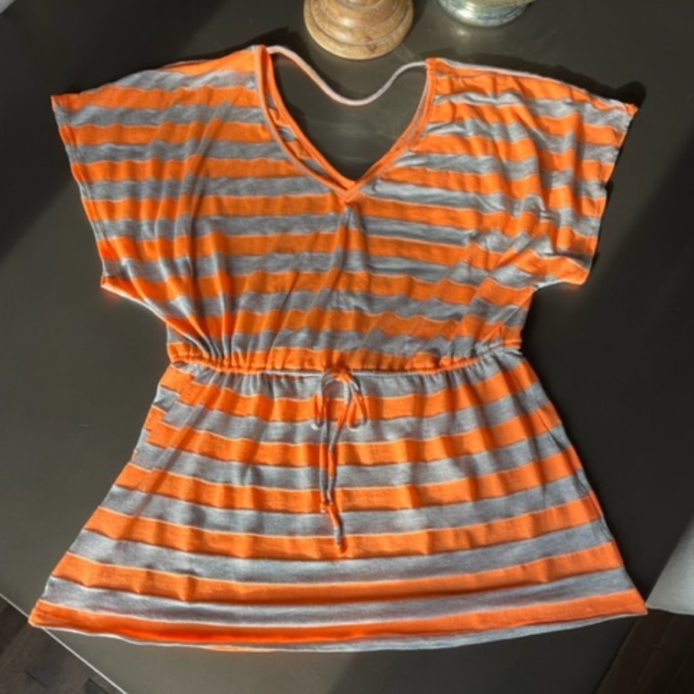Swimsuit cover up Orange and Grey Size Medium